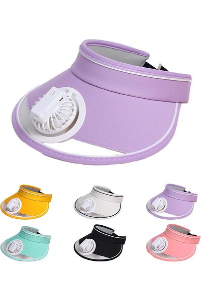 Türkiye Sun Visors Hat with Fan, Rechargeable Hat with Fan Built in, Fan Hats for Women Kids with 3 Gear Win