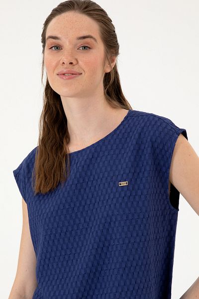 U.S. Polo Assn. Women's Navy Blue Short Sleeve Shirt 50299457-Vr033