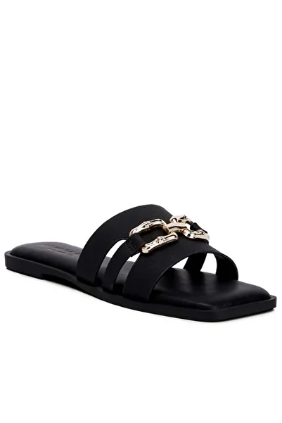 london Rag Women Horsebit Embellished Flats in Black