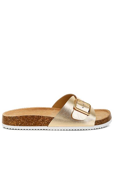 london Rag Women Adjustable Buckle Closure Flats in Gold