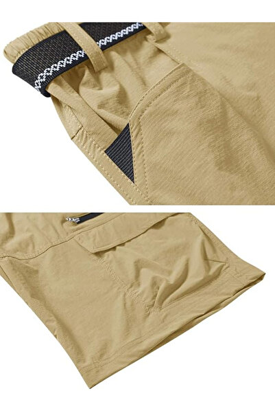 OEM Quick-drying, elastic, functional, waterproof shorts with elastic waistband, khaki 40