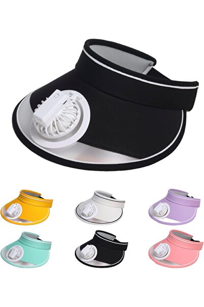 Türkiye قبعة واقية من الشمس مع مروحة، قبعة قابلة لإعادة الشحن مع مروحة مدمجة، قبعات مروحة للنساء والأطفال مع 3 تروس ويندوز