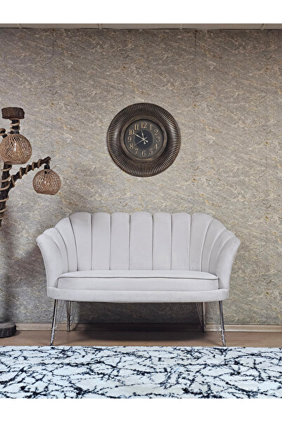 ZAFİR İkili İstiridye Krom Kaplama Telli Ayak Çay Seti Koltuk Tekli Berjer , ...