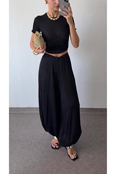 HAZELANNA V Cut Black Shalwar