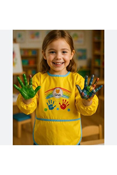 ALBİOYUNCAK Lino Boyama Önlüğü 8-10 Yaş Su Geçirmez Resim Önlüğü