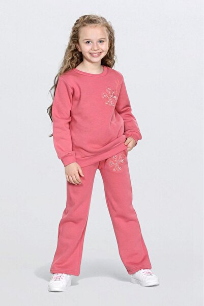 NoveraM مجموعة رياضية وعادية بنمط ديزي مطرزة باللؤلؤ بثلاثة خيوط - للفتيات