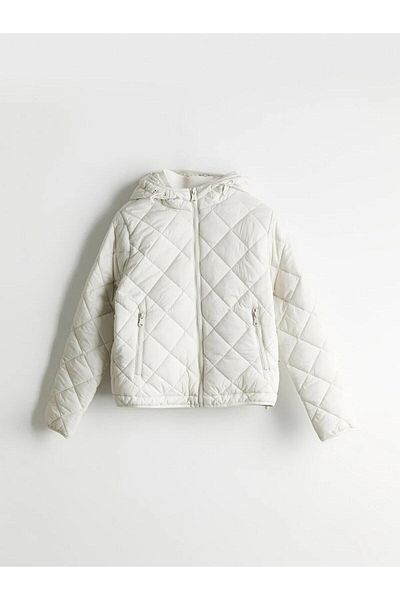 LC Waikiki Women's Quilted down Coat with Hood (W5)