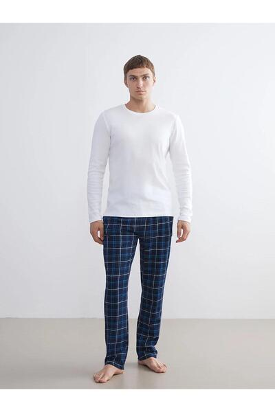 LC Waikiki Standard Pattern Plaid Men's Pajama Bottom (W5)