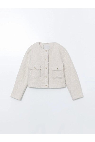 LC Waikiki Palton de pluș pentru femei LCW Crew Neck (W5)