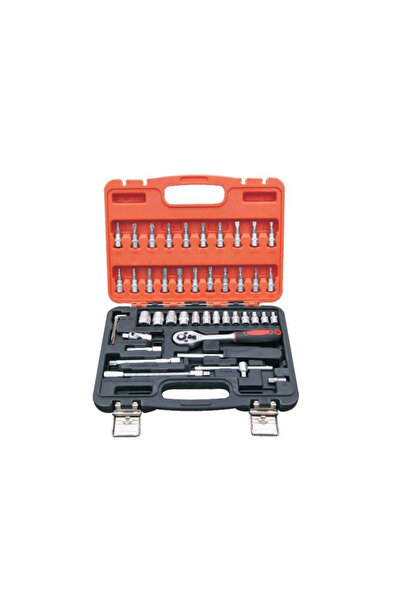 Strend Pro Set chei tubulare Cube 246, 1/4", 46 piese, Crom-Vanadiu