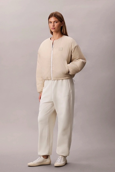 Calvin Klein Logolu Kapitone Astarlı Kadın Bej Ceket LV044D511G-67U