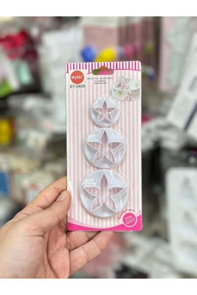 Adana Pasta Malzemeleri BT-0459 GUM PASE FLOWER CUTTER YILDIZ ÇİÇEK