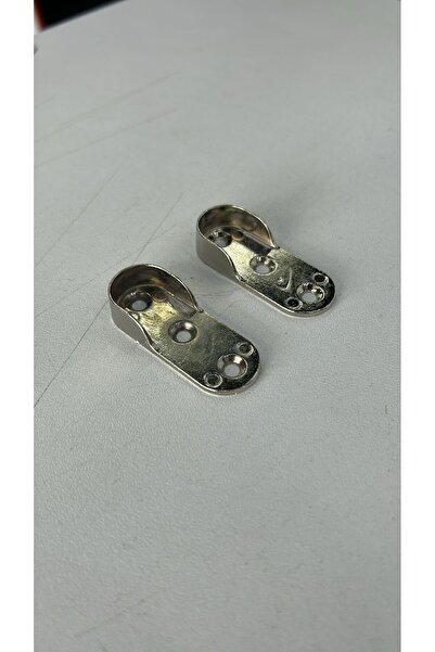 Ayder Boru Askı Flanşı Krom Oval Dolap Elbise Askı Aparatı (2 ADET)