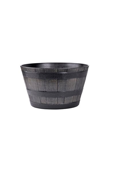 SGTT Ghiveci decorativ din plastic, efect de lemn, 39x24cm