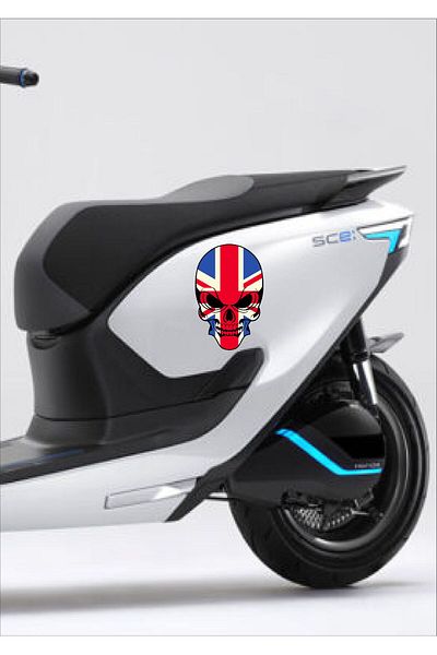 stickerusta Great Britain England Skull Sticker Car Auto Motorcycle Caravan Sticker 02500