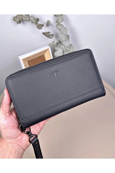 Fil Deri Genuine Leather Double Zipper Men's Handbag 2102