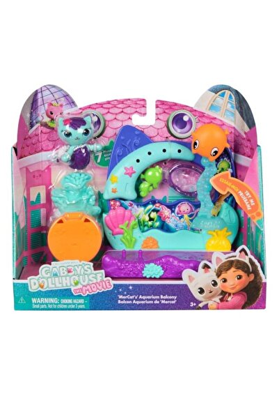 Gabby's Dollhouse Sada figurek Gabby, filmový balkónový houpačka a plavání, vícebarevná, 12x5x13cm