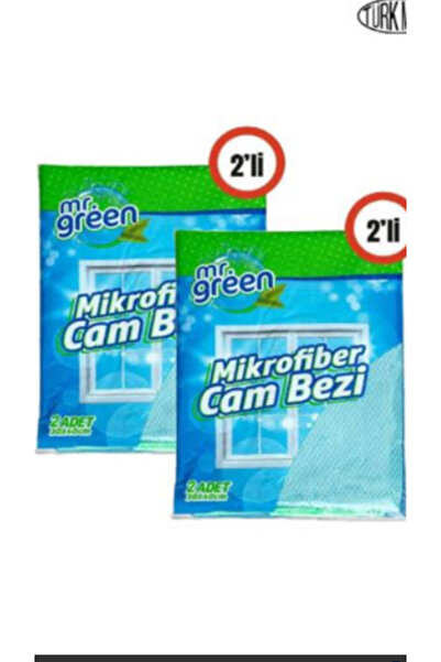 Mr Green Mikrofiber Bez | Mikrofiber Mutfak Bezi | Cam Bezi | Sihirli Bez 2 Adet 30 X 40 Cm