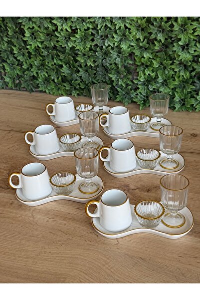Hediye Köşkü 6 Kişilik Pure 24 parça Kahve Sunum Seti