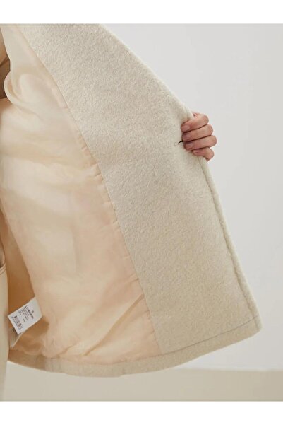 LC Waikiki Palton oversize pentru femei LCW cu guler dublu (W5)