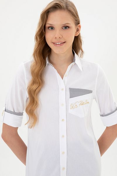 U.S. Polo Assn. Women's Navy Blue Long Sleeve Shirt 50299685-Vr033