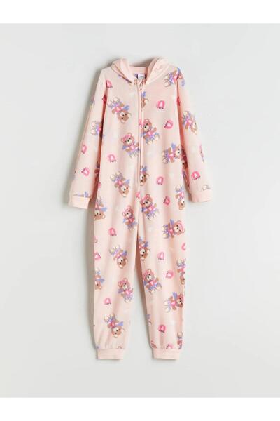 LC Waikiki Lcw Hooded Patterned Fleece Girl's Sleeping Bag (W5)
