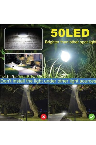 Generic Garden Solar Light - Outdoor Waterproof IP65 Solar Powered LED Landscape Spotlight (pack of 2)