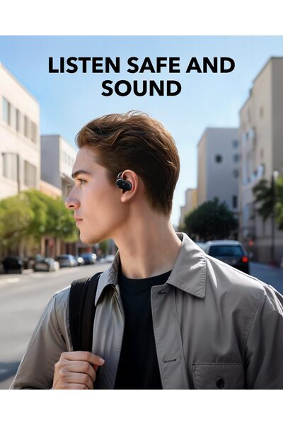 Generic soundcore V20i by Anker Open-Ear Headphones, Adjustable Ear Hooks, 36H Playtime