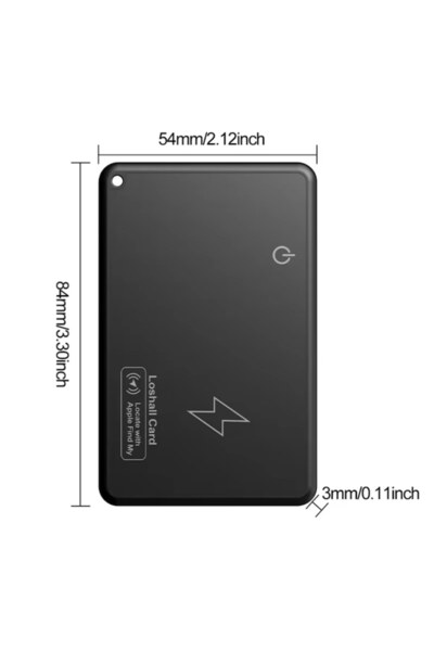 UnderShop Card-type GPS Tracking Device — Apple Find My, Global Coverage, 3-month Battery, Wireless Charging