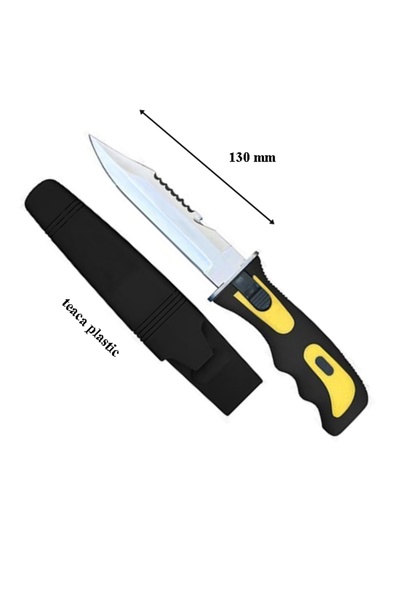 SGTT Fishing knife, total length 25 cm, plastic protective sheath