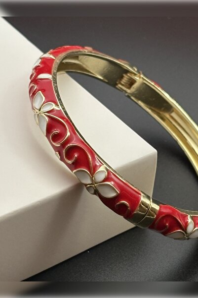 Alsem Gold Plated Colorful Enamel Women's Bracelet, Colorful Flower Bracelet, Gift for Lover