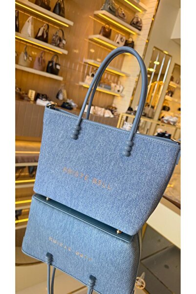 KRISTE BELL İthal Büyük Boy Fermuarlı Uzun Askılı Kadife Dokulu Kadın Çanta