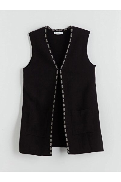 LC Waikiki LCW V Yaka Desenli Kadın Triko Yelek (W5)