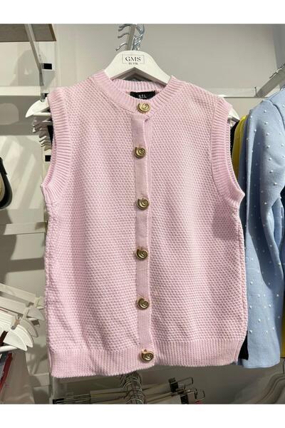QBZ Sea Shell Buttoned Vest Jumper
