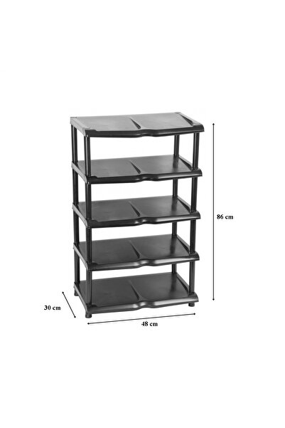 SGTT Plastic shoe storage rack with 5 shelves 48x30x86 cm