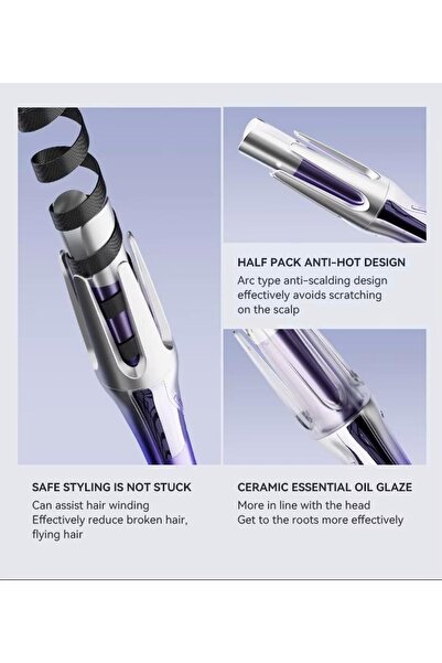 Generic Portable Automatic Hair Curler 32mm – Cordless Rechargeable 2-in-1 Styling & Curling Iron