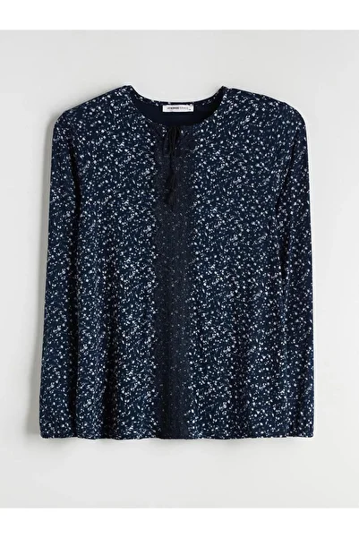 LC Waikiki Lcw Tie Collar Patterned Blouse (W5)