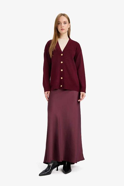 DeFacto New Season Relax Fit V-Neck Buttoned Knitwear Cardigan