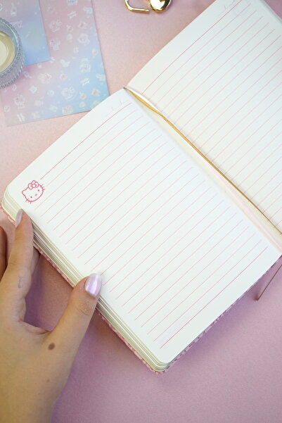 Victoria's Journals Caiet cu dungi Hello Kitty Hush Hush Lock – 160 de coli, cutie, design special