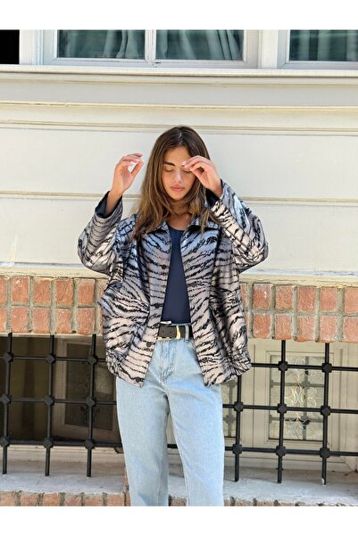 Retrobird Σχεδιασμός Brooklyn Bomber Jacket Γυναικείο Ασημί Χρώμα