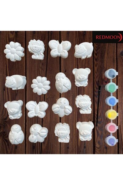 funny bunny مجموعة رسم على الحجر من الجبس مكونة من 16 شخصية