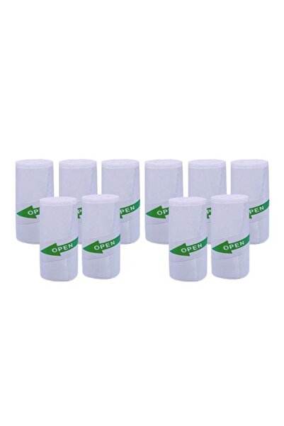VIELLAN Set of 10 rolls of printer paper, adhesive, width 57mm, for mini printers, white