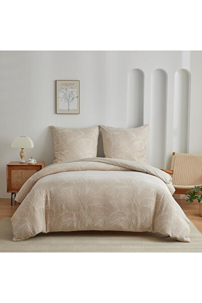 OEM Beige bed linen, duvet cover 200x220 cm, 2 pillowcases 80x80 cm