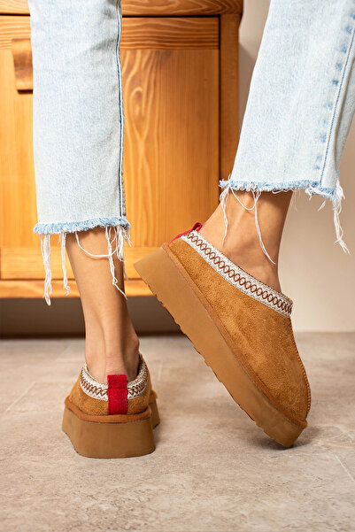 Sivarro Tazzy Classic Süet Tüylü Kadın Bot - Taba