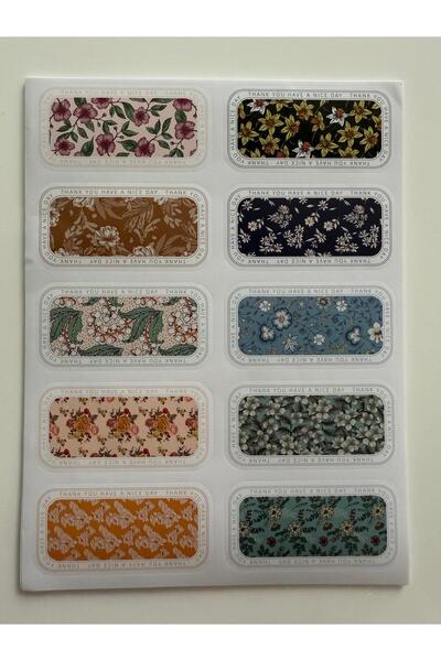 Bumelo 100Pcs Vivid Flower Pattern Sticker