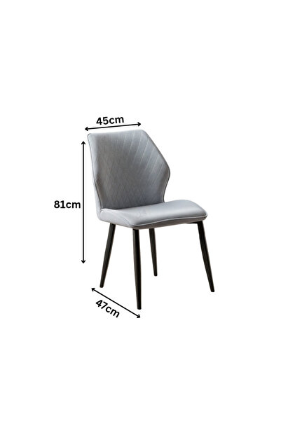 Ebticar Single chair with attractive fabric details, light gray