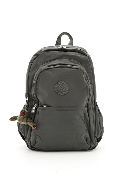 BLACK حقيبة ظهر وحقيبة ظهر مدرسية كبيرة الحجم من القماش المجعد المقاوم للماء ...