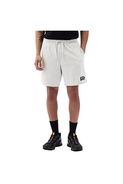 GAP Erkek Gri 8'' Logo Fransız Havlu Kumaş Şort