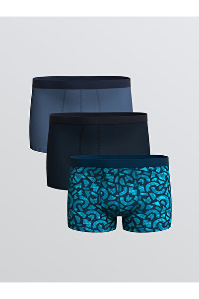 LC Waikiki Φτιάξτε το στυλ σας από το UZG Store |   Standard Mold Βαμβακερά εύκαμπτα ανδρικά μποξεράκια σετ 3 τεμαχίων