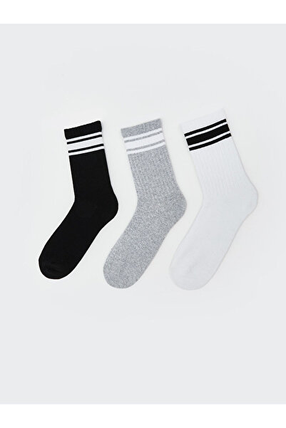 LC Waikiki Sparkling Selections from Shining Store |   Striped Men's Socks 3-Pack